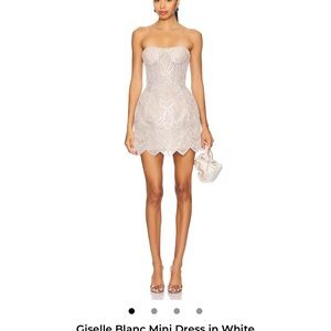 Bronx and Banco White Strapless Mini Dress